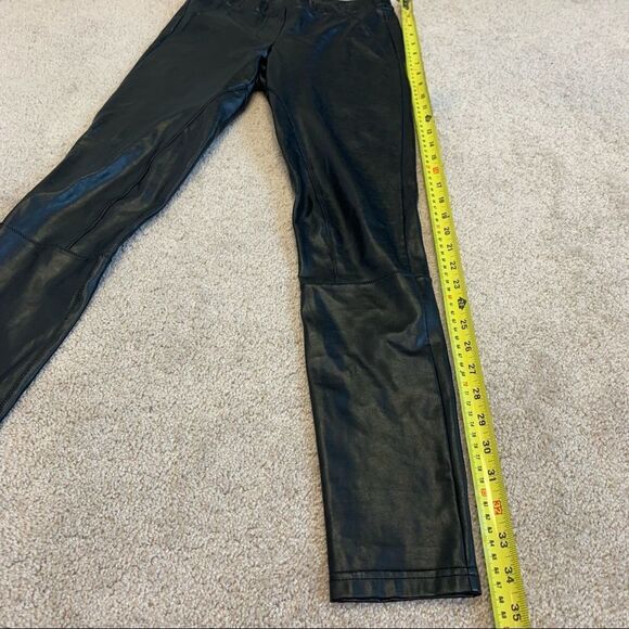 Aritzia Wilfred free black faux leather vegan stretchy leggings size extra small - Picture 6 of 9